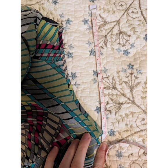 Voir Voir Knee Length Colorful Empire Waist Pencil Dress Size 8 - Picture 11 of 11